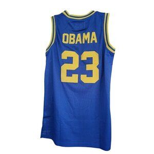 Barack Obama #23 Punahou High School STITCHED Basketball Jersey Size Medium